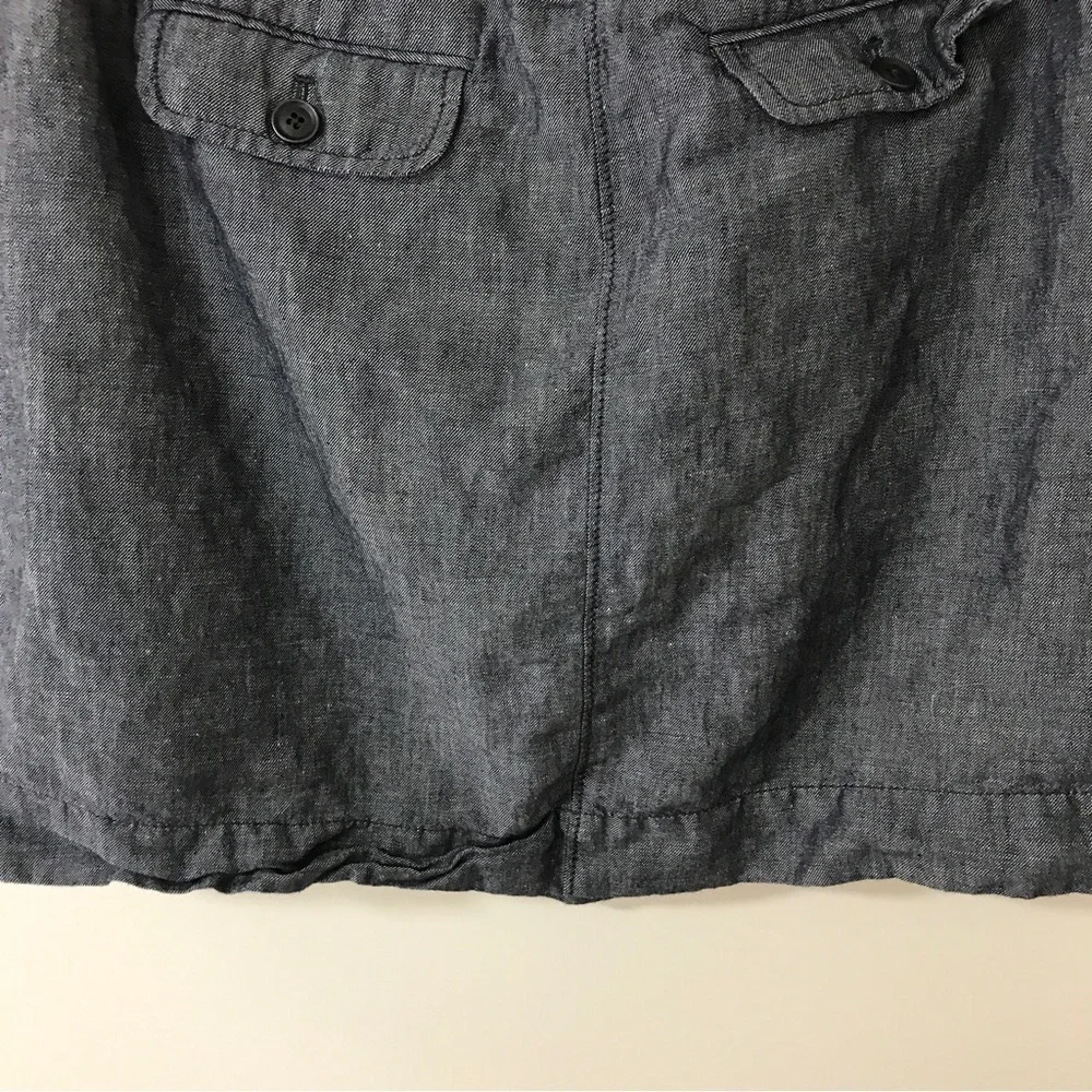 3/$15 Ann Taylor loft linen blend blue skirt